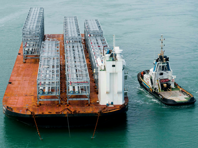 Barge - Modularised Pipe Racks with VJP